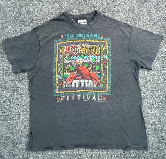 Hanes Other - Vintage 1989 New Orleans Jazz Heritage Festival T Shirt Youth XL Single Stitch